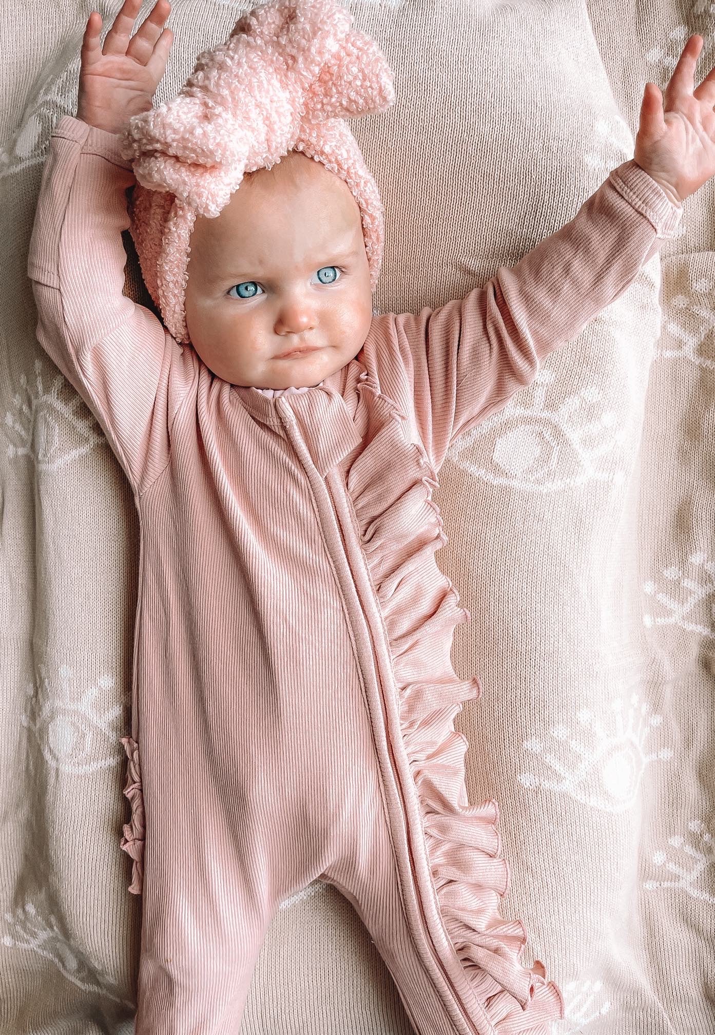 frilly pink onesie