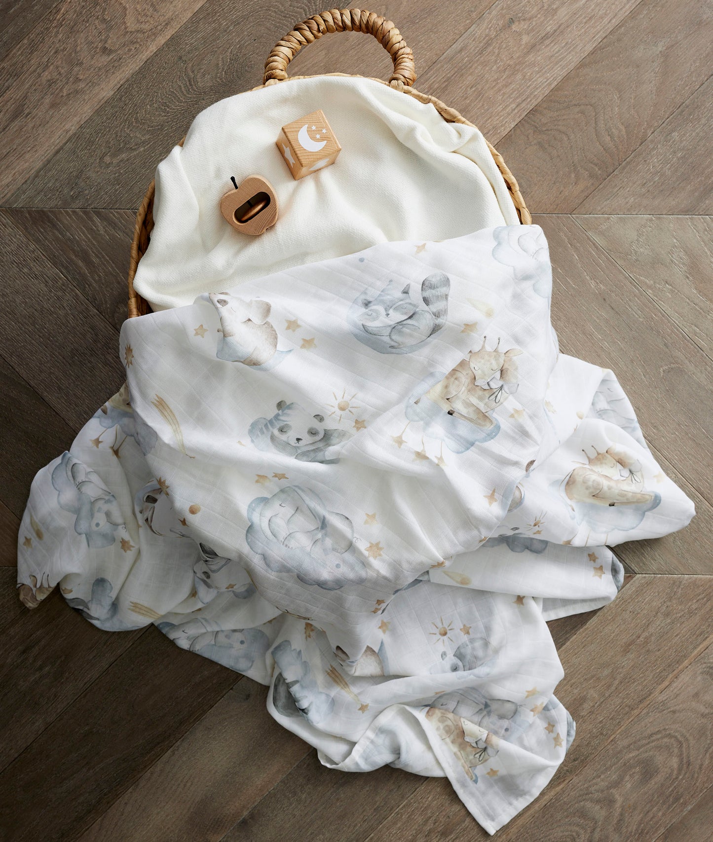 sleepy safari | organic muslin wrap