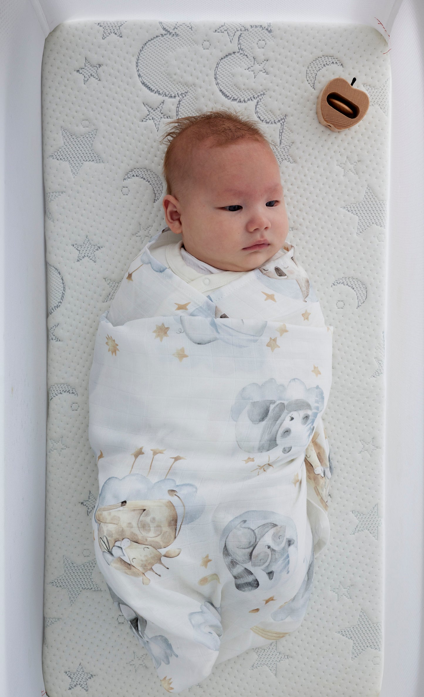 sleepy safari | organic muslin wrap